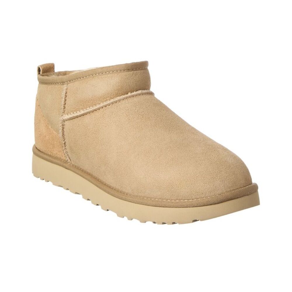 Ugg Classic Ultra Mini Suede & Shearling Boot, Brown